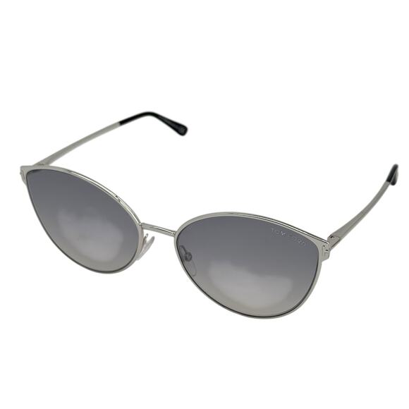 Tom Ford Zeila Cat Eye Silver Sunglasses Womens TF654 Rhodium Black main image 10